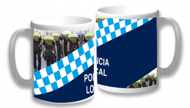 TAZA CNP , G.C. , PROTECCION CIVIL , SEGURIDAD Y ESTRELLA DE LA VIDA